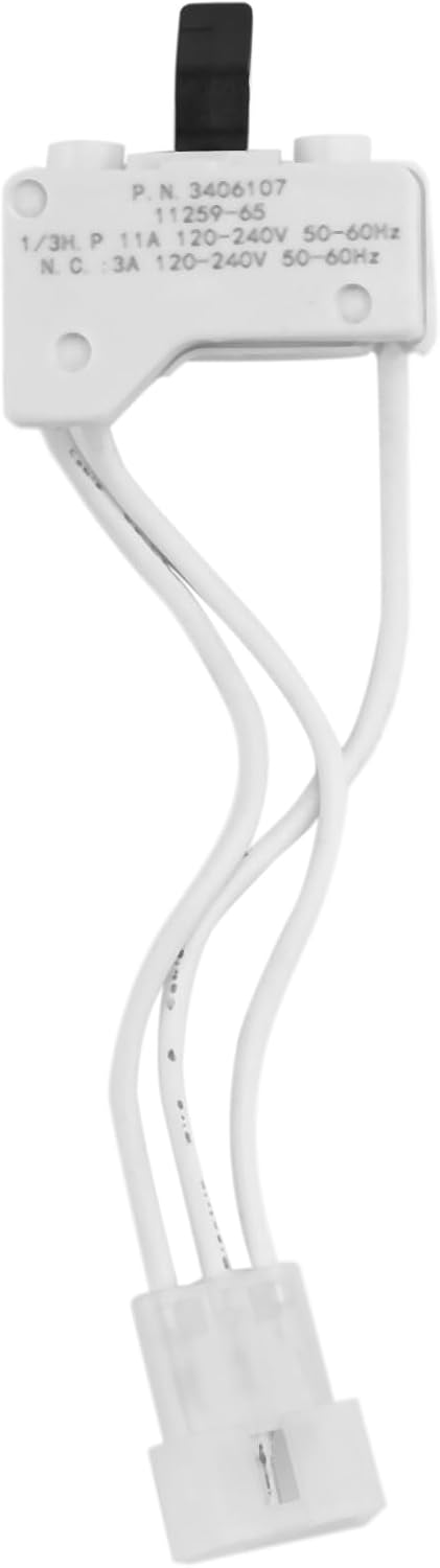 Dryer Door Switch for 3406109 3406107 Whirlpool, Kenmore, Sears, Maytag, Roper, Estate