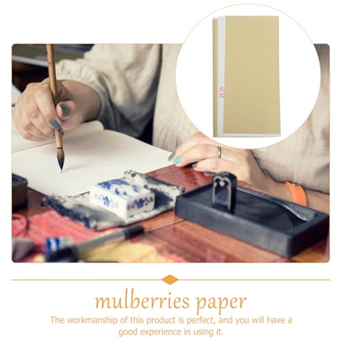 Papel Xuan tradicional absorbente GAROZATION con 100 hojas portátiles de alta fidelidad para tinta 3