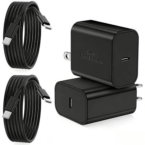 45W Super Fast Charging Block and 10ft USB C to C Cable Long,Type C Wall Plug and Android Phone Charger Cord for Samsung Galaxy S26/S25 Ultra/S24+/S23 Plus/S22/S21/Note20/iPhone 17 16 15 Pro Max Air