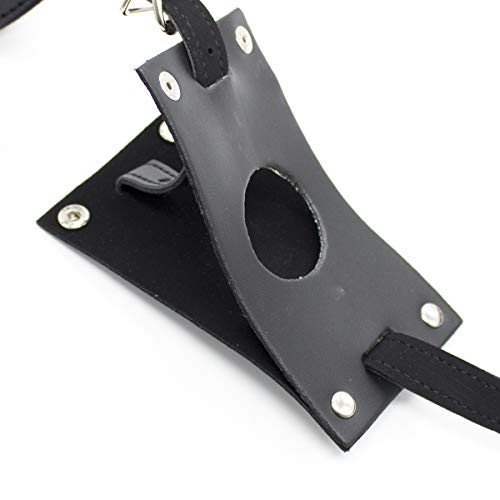 Image of Men's Adult SM Bondage Set Anal Plug Adjustable Leather Chastity Pants with Chastity Cage & Anti-Off Device Strap Male Chastity Belt for Restraint