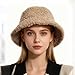 Fumwase Women's Furry Fuzzy Bucket Hat Winter Warm Soft Fashion Curly Fisherman Hat for Women Men (US, Alpha, One Size, Khaki)