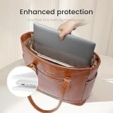 LOVEVOOK Laptop Tote Bag for Women,Leather Work Computer Briefcase Bag