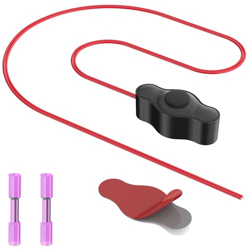 12V Waterproof On Off Switch, Inline Switch 12V with Quick Connector, Motorcycle Light Switches, Push Button Switches 12 V, Universal for LED Accent Lighting of Car Truck Motorcycle ATV Golf Cart Boat