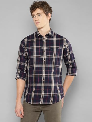 Image of Allen Cooper Checks Shirts for Men - 100% Cotton Comfort Fit Casual and Formal Shirt - Breathable, Soft, Classic Style (Multiple Colors)