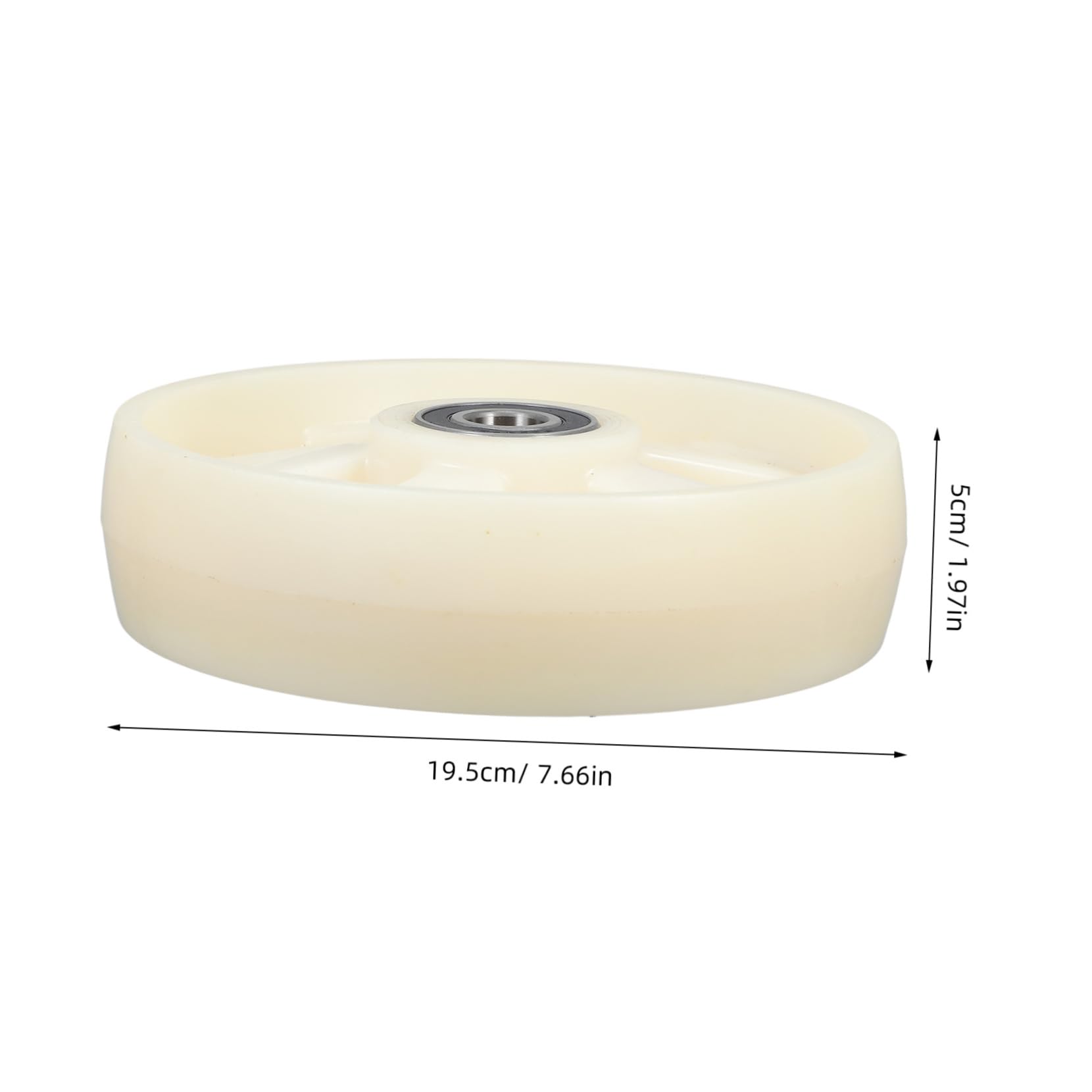 Auslaufrollen für Hubwagen aus Nylon 200x50 Mm mit 47mm Achse und Kugellager für Lager und Logistikzentren Inklusive Drehfunktion und Sanfter Rotation