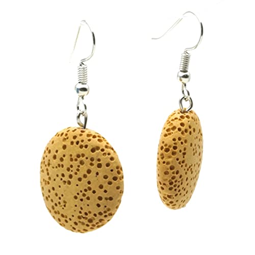 Boucles d'oreilles pierre de lave anti-stress diffuseur d'huile