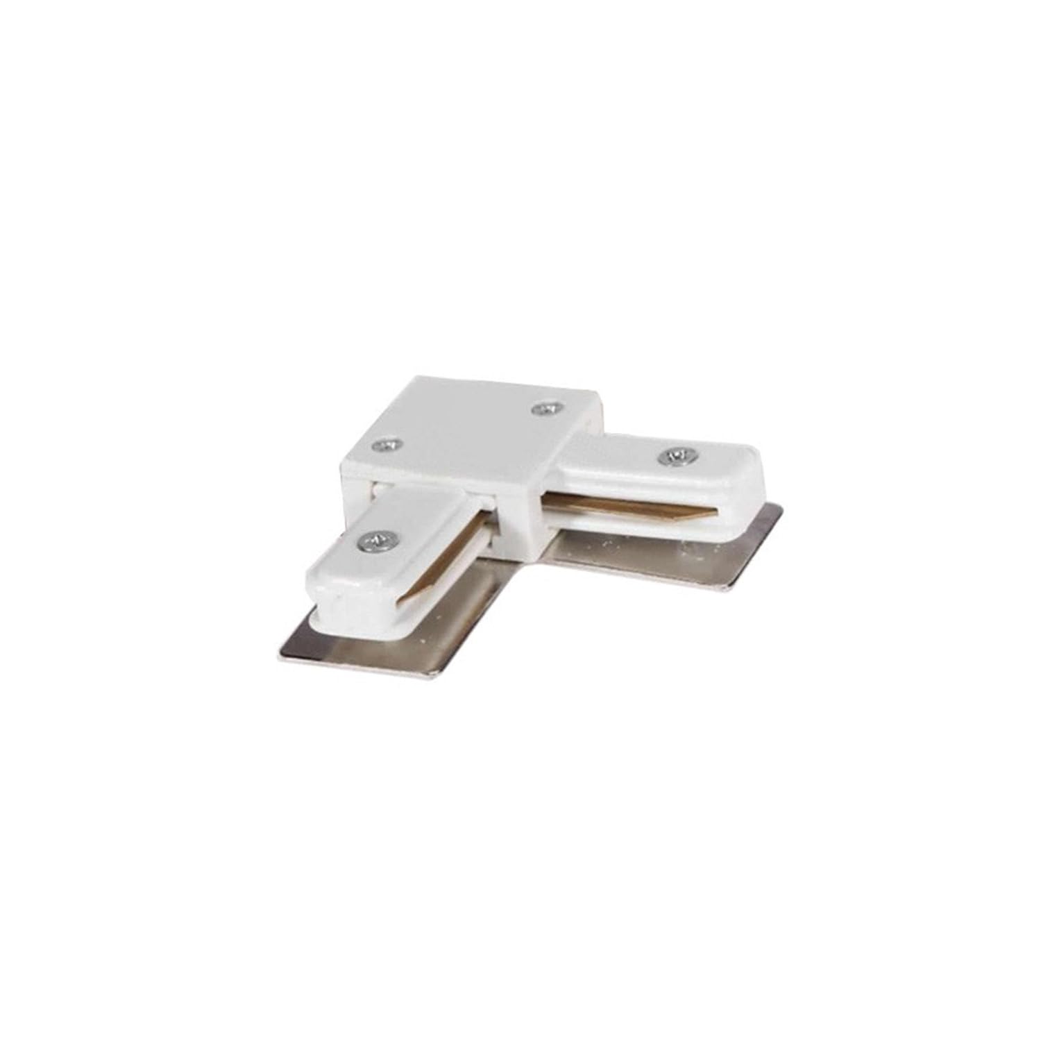 LEDKIA LIGHTING Conector Tipo L para Carril Monofásico Aluminio Blanco