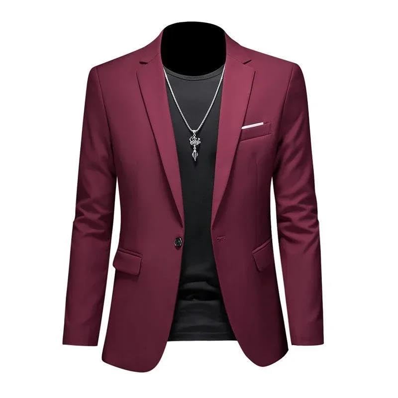 ABARTY Blazer Décontracté pour Homme Coupe Ajustée Veste À Un Bouton Veste De Costume Légère Manteau De Sport Décontracté Costume d'affaires Formel...