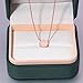 CiNily Opal Necklace 18K Rose Gold Plated Small Pendant Necklace Gemstone Simple Necklace for Women