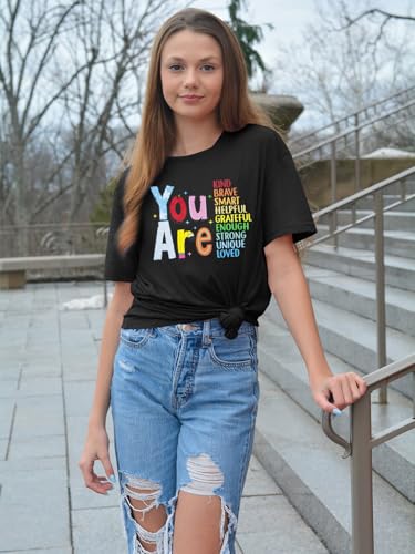 Teacher Shirts Be Kind Tshirt Women First Day of School Shirt Back to School Tees Motivation Crewneck Tee Tops3