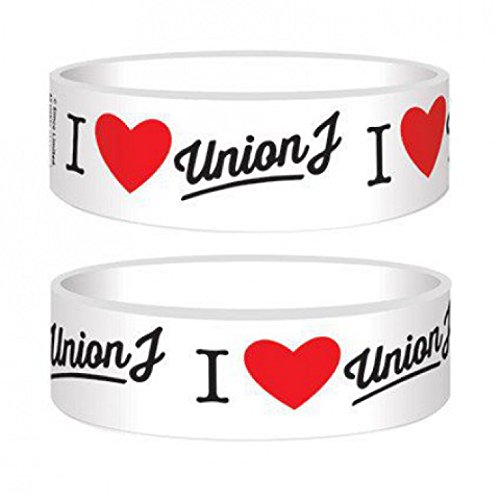 1art1 Union J, I Love Pulsera (6×2 cm) Y 1x Pegatina Sorpresa
