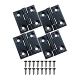 Heavy Duty Door Hinges 2.24x2.24 Inch, 100 LBS Ball Bearing Butt Hinges, Black Zinc Alloy Industrial Hinges for Entry Doors, Barn Doors, Shed, Garage, Commercial Doors, 4 Pack with Screws