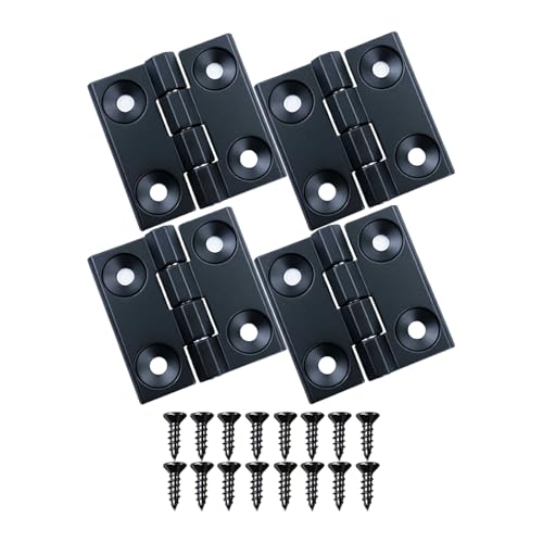 Heavy Duty Door Hinges 2.24x2.24 Inch, 100 LBS Ball Bearing Butt Hinges, Black Zinc Alloy Industrial Hinges for Entry Doors, Barn Doors, Shed, Garage, Commercial Doors, 4 Pack with Screws