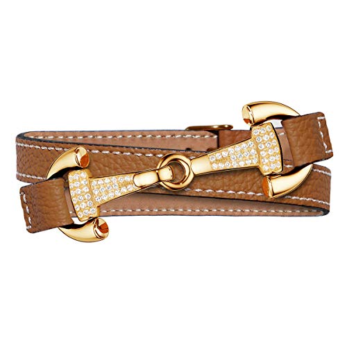 Bracelet en cuir de veau dans sa boîte cadeau idéale pour une cavalière passionnée