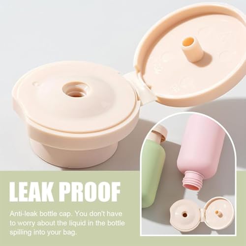 Image of Travel Bottle Kit for Toiletries, 6PCS 100ml Travel Toiletry Bottles Set with 6PCS Mini Funnels With 2 Storage Pouch, Leak-Proof Containers for Shampoo and Lotion, travel accessories, Pink Green Blue