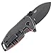 CRKT Squid Compact Everyday Carry Assisted Folding Knife with Frame Lock: D2 Plain Edge Blade, G10 Handle, Pocket Clip, 2486
