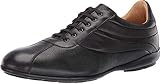 Mezlan Luka Mens Luxury Fashion Sneakers - Supple Deerskin Uppers on a Contoured Rubber Sole - Handcrafted in Spain - Medium Width (10.5, Black)