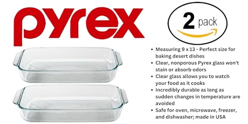 Pyrex NA Basics 3 Quart Oblong Glass Baking Dish thumb #2