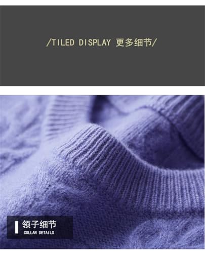 Men's O-Neck Loose Pullovers Warm Crew Neck Long Sleeve Sweaters Youth Thicken Knit Pullovers4