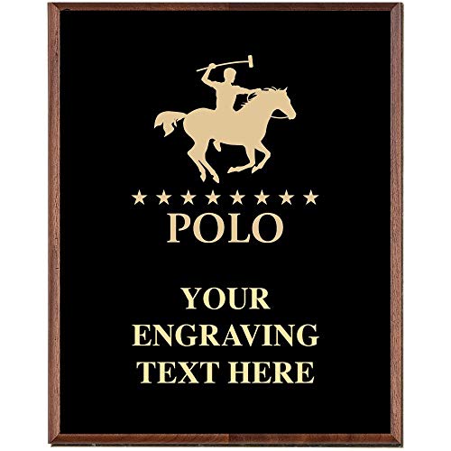 Horse Polo Plaques, Custom Engraved Polo Trophy Plaque Award, Great Customizable Polo Player Awards