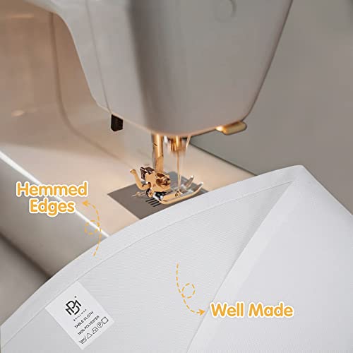 6 Pack White Round Tablecloths 108 Inch - Circle Bulk Linen Polyester Fabric Washable Table Clothes Cover For Wedding Reception Banquet Party Buffet Restaurant #TOP3