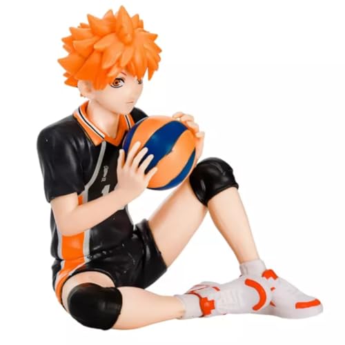 Image of FUNFOB Haikyuu Shoyo Hinata Action Figure Height -12cm Collectible Anime Figures PVC Multicolour | Haikyuu Shoyo Big Ball Sitting