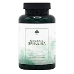 Organic Spirulina Powder Capsules 500mg - 120 Vegan Capsules - Organically Grown in the Mongolian Plateau - Non-GMO, Made in the UK - G&G Vitamins