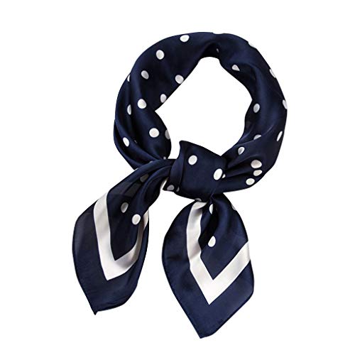 DAaomi Foulard à Pois Femme Soie Foulard écharpe Fichus Et Foulards De Tête Echarpes Foulard Cravate Soie Foulards Petit Carré écharpe Profession Ruban