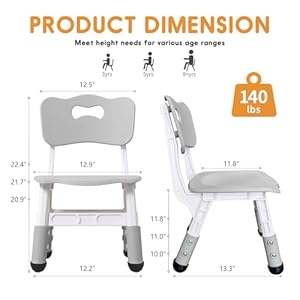 Kids chair adjustable height children chairs suitable for children age 2 8 with foot covers for home classroom kindergarten and childrens venues two pack  urban country home decor