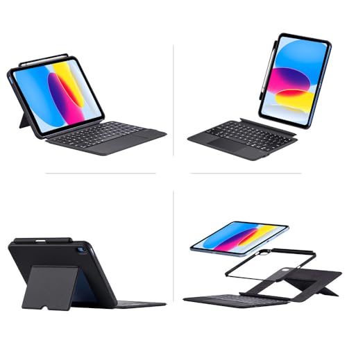 Teclado iPad 10 generación funda panel táctil mouse retroiluminado 2