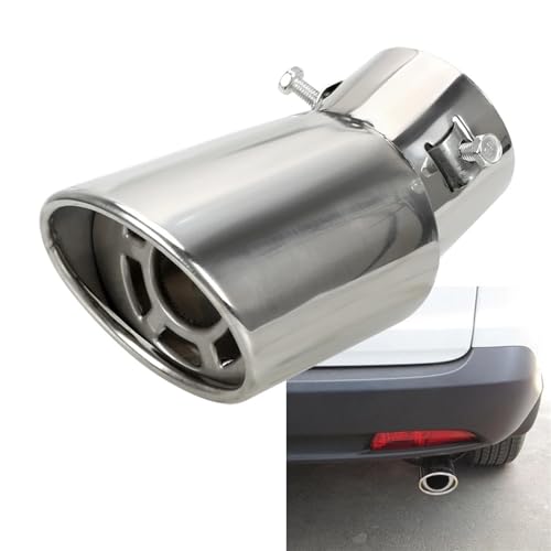 Tubo de escape de coche de acero inoxidable con acabado pulido y silenciador universal 5
