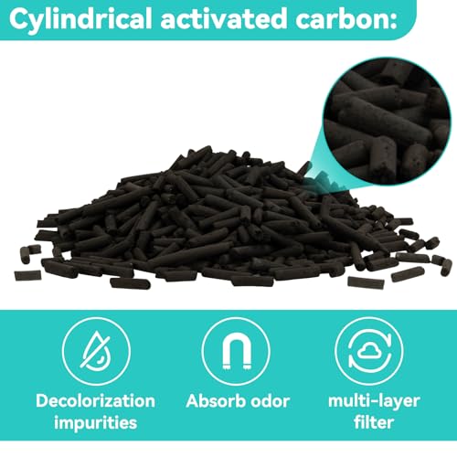 Sukh 310g Activated Carbon Pellets - Activated Charcoal Bulk Activated Carbon Aquarium Charcoal Pellets Activated Charcoal Filter Carbon Aquarium Filter for Waterbox Aquariums Pond Fish Tank