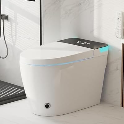 CRESTLE Smart Toilet with Bidet Built-in | ECO Mode | Auto Open Lid | Auto & Backup Flush | Instant Warm Wash & Dryer | Night Light | Elongated Heated Seat | MaP 1000g Powerful Flush