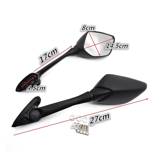 Espejos retrovisores para motocicleta YZF plegables con carcasas de carbono estables 2
