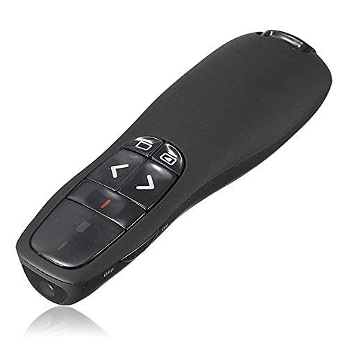 Drumstone Presenter R400 Remote Control Laser Pointer Pen with USB Receiver for PC Laptops Latest PowerPoint Presentation PPT Slide Changer Controller Clip Clicker