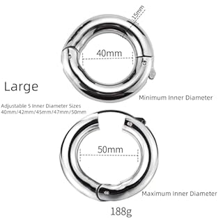 Men's Metal Exercise Ring Accessories - Adjustable Stainless Steel Stretcher Ring Tool-UKhlF12 (L(Adjustable 40mm-50mm))
