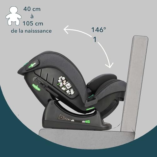Siège auto évolutif i-Size de la naissance à 150 cm conforme ECE129/03
