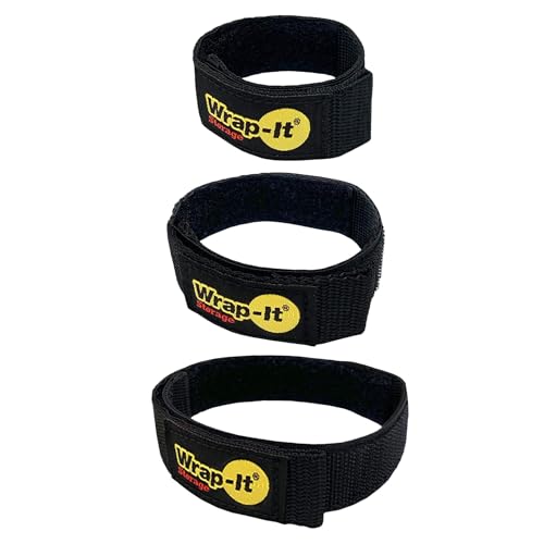 Quick-Straps by Wrap-It Storage - Assorted 20-Pack Black - Hook and Loop Hose and Cable Organizers