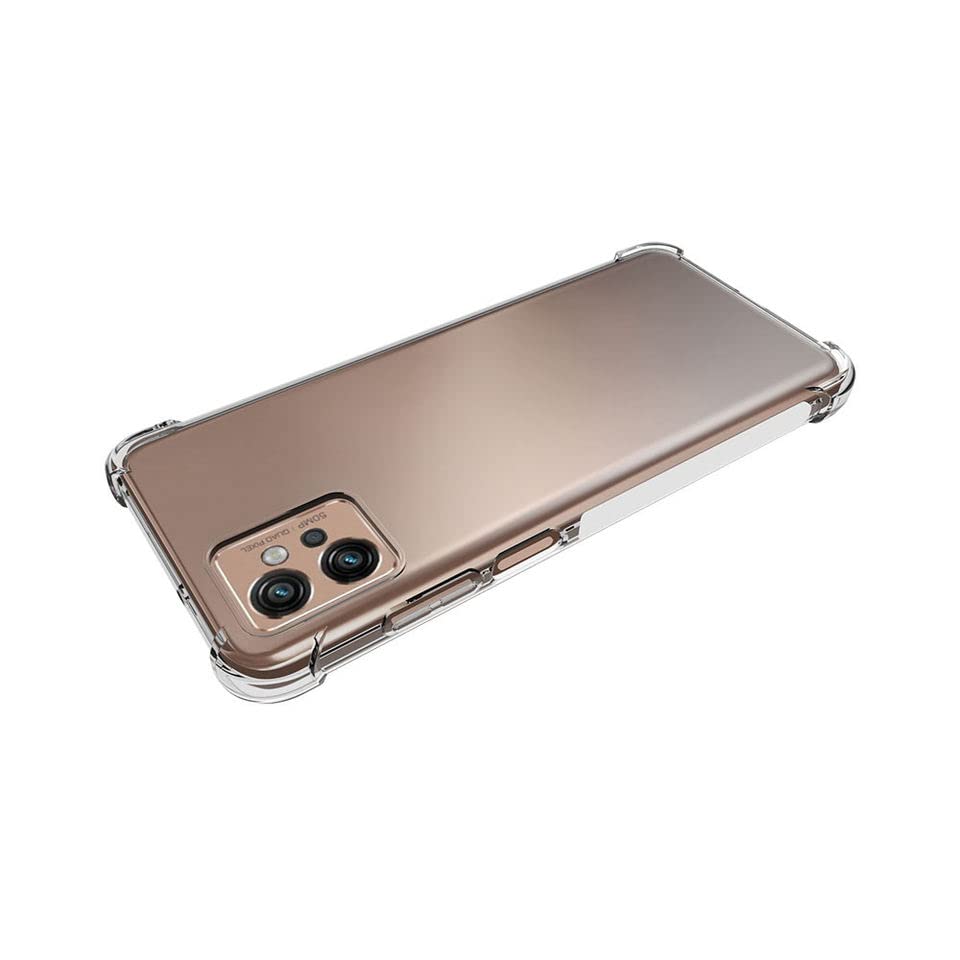 Image of Bumper || Transparent || Edge to Edge Protection Back case Cover for Moto G32 - Transparent