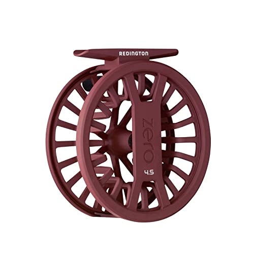 Redington Zero Fly Fishing Reel, Lightweight Design For Trout, Clicker Drag System, Burgundy, 4/5 #TOP1
