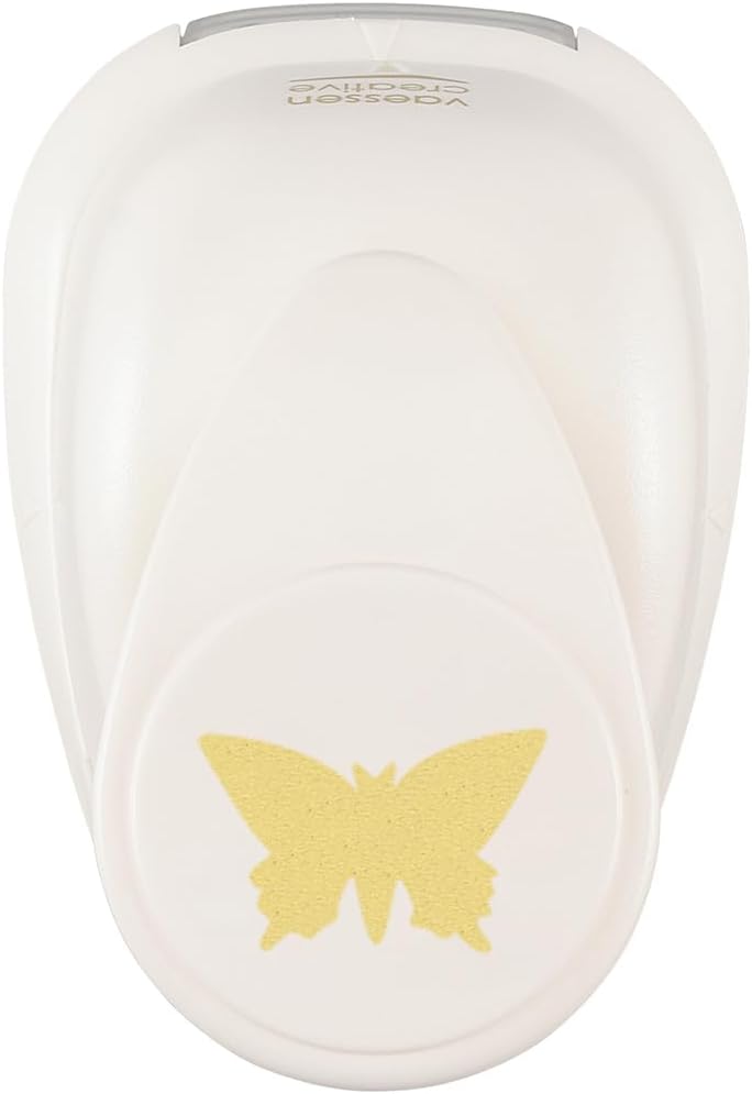 Vaessen Creative Craft Paper Punch Medium, Butterfly, for DIY Projects, Scrapbooking and Card Making, Metal, Multi-Colour, 1" or 2,5cm