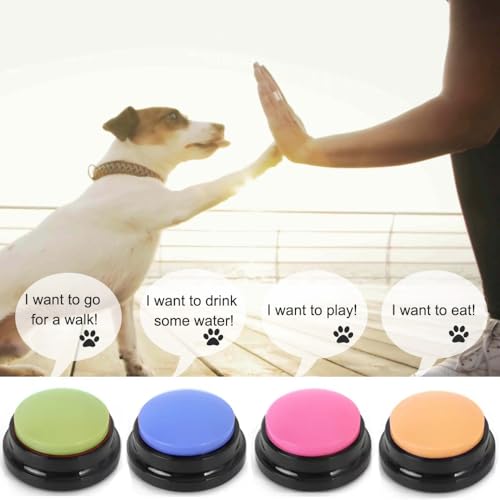 image for Generic 4 Color Voice Recording Button, Dog Buttons for Communication 