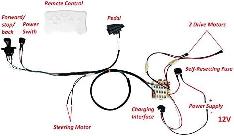 Miniatura 2 de Coche eléctrico para niños de 12 V DIY Modificado Cables Arnés de Control Remoto Circuito Borad Switch, Niños Powered Ride On Car Accesorios