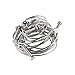BE-TOOL 5 Pcs 201 Stainless Steel Double Wire Hose Clips Adjustable for All Kinds of Water Pipes, Hoses, Rubber Hoses (1.57-1.77 In)