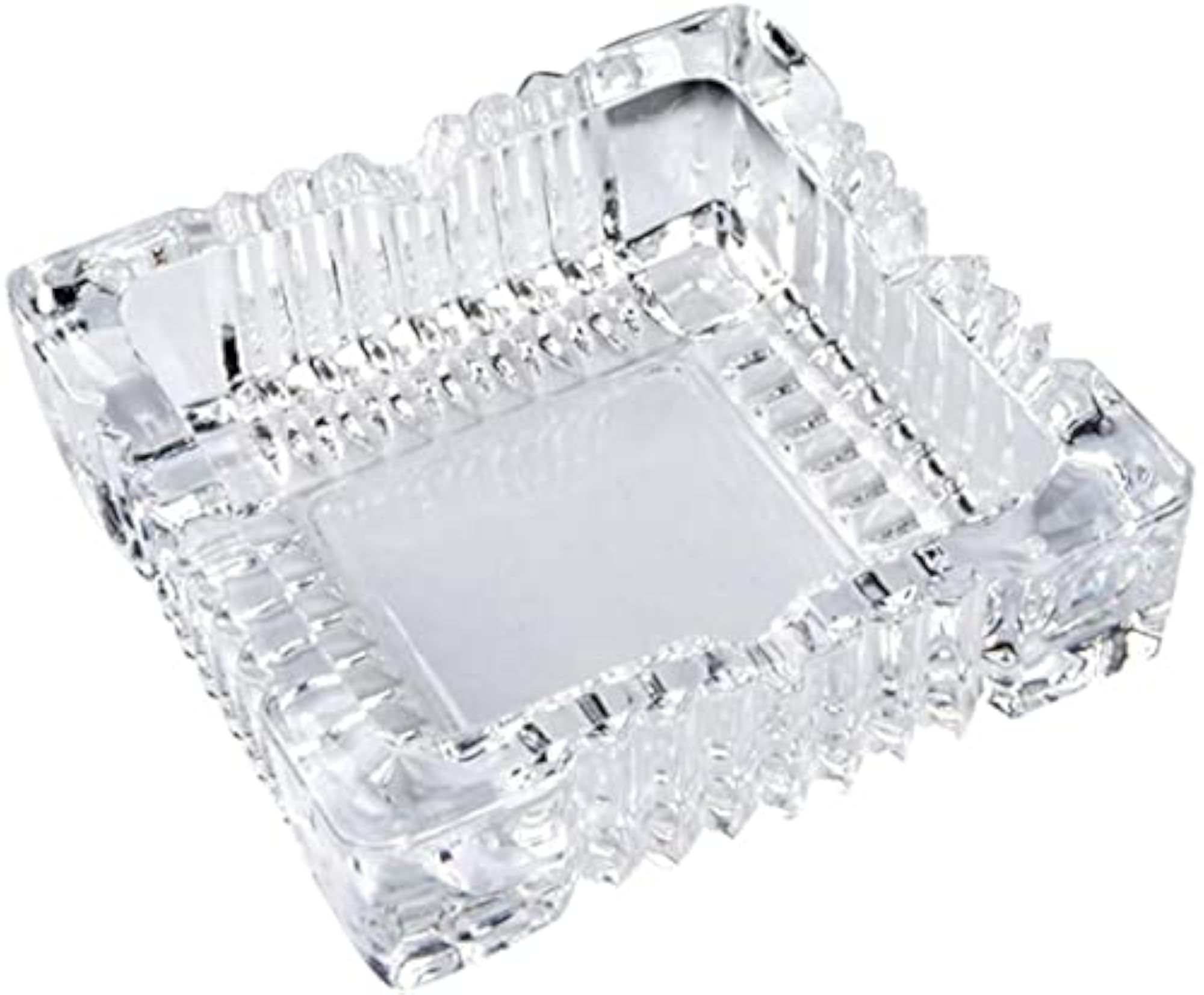 Rectangle Heavy Glass Crystal Ashtray for Home and Car
