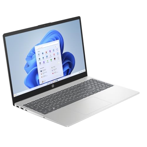 HP Laptop | 15,6 Zoll (39,6 cm) FHD IPS Display | AMD Ryzen 5 7520U | 16 GB LPDDR5-6400 MHz RAM | 512 GB SSD | AMD Radeon-Grafik | Windows 11 Home | QWERTZ Tastatur | Silber Fast Charge