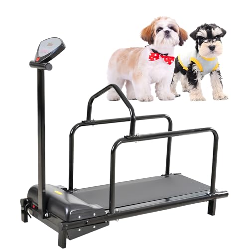 Cinta de correr para perros pequeños, velocidad ajustable, 0,8-6 km/h, equipo de fitness multifunción para el hogar para ejercicio saludable de mascotas