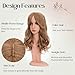 TESSHAIR Long Wavy Hair Topper for Women - 18-Inch Light Brown Clip-in Synthetic Wig With Bang for Thinning Hair