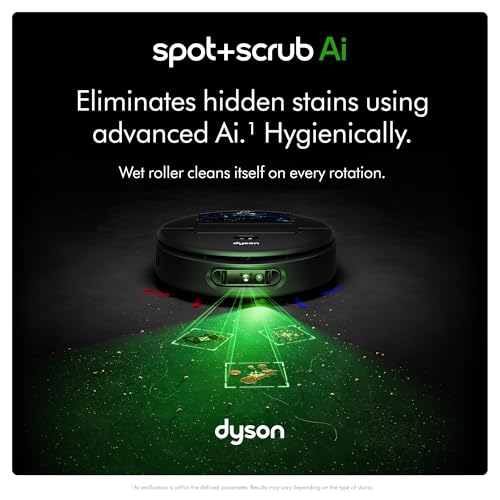 Image of Dyson Spot+Scrub Ai Wet and Dry Robot Vacuum - Self Cleaning Wet Roller, 18000 PA Suction, Detangling Roller, Ai Stain Identification
