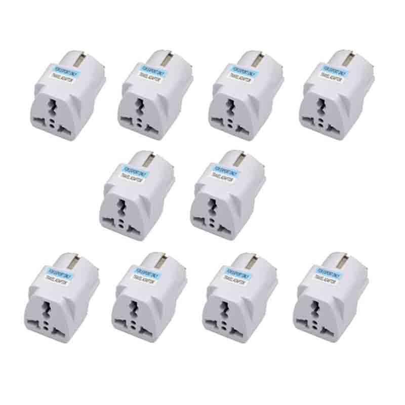 Lot de 10 adaptateurs d'alimentation CA (US, UK, AU vers EU)